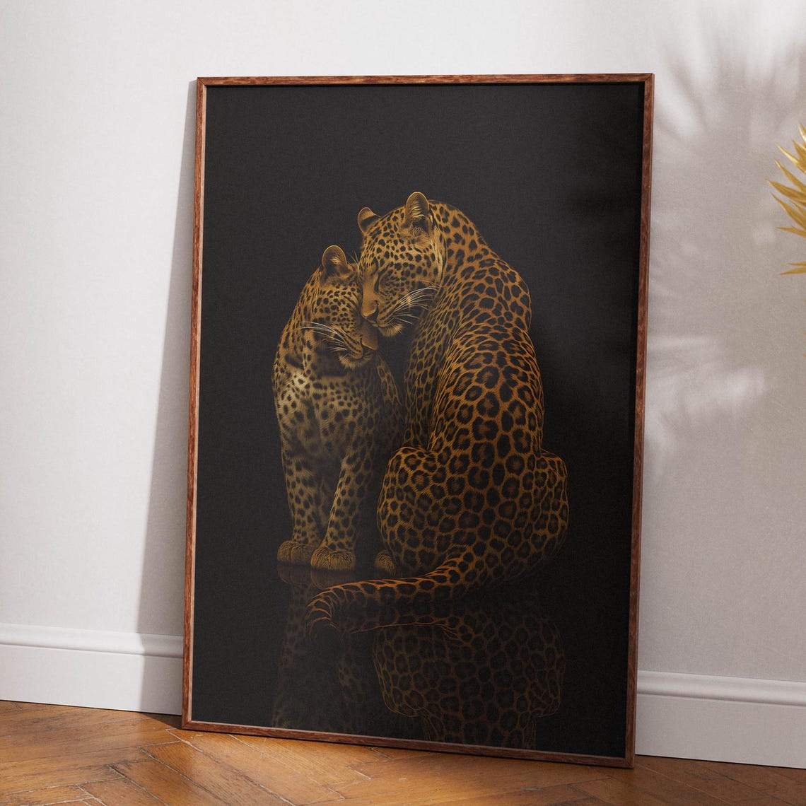 Leopard Wall Art With Glass Glam Cheetah Print For Living Room Girly Decor Gift Her Wanddeko Affiche Style Poster