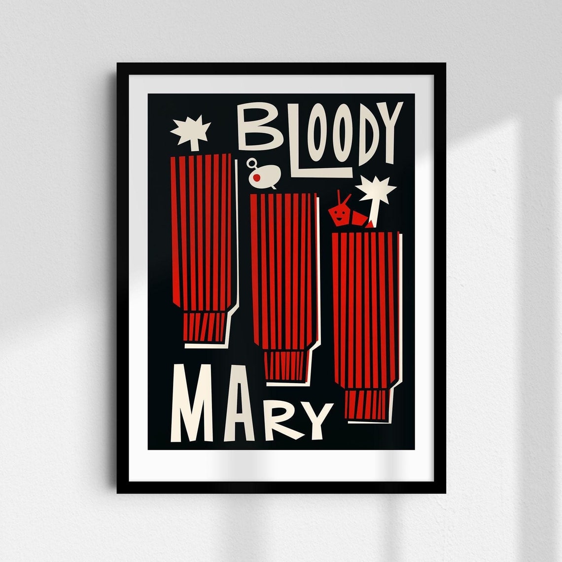 Bloody Mary Cocktail Kitchen Decor Art Print