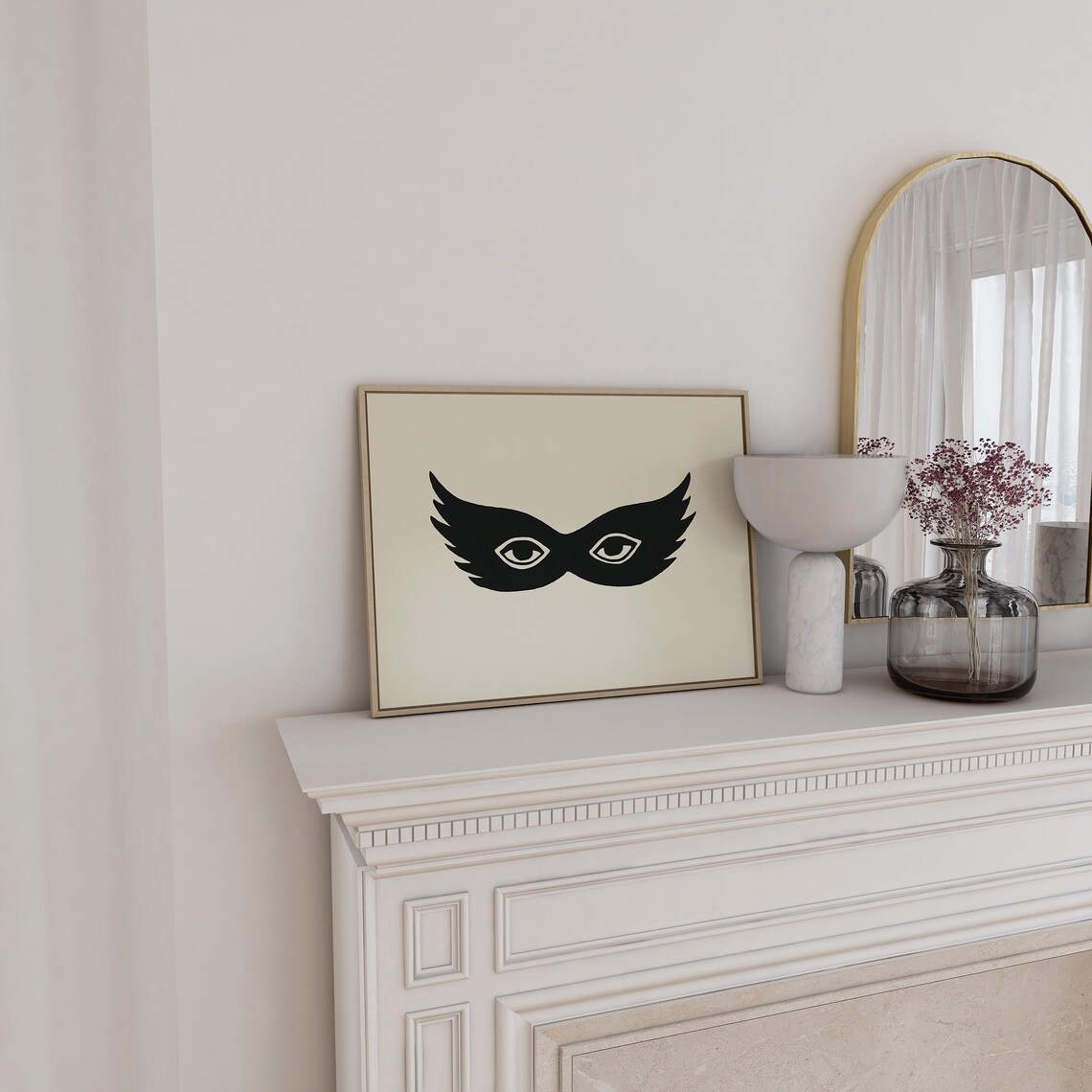 Cottage Core Halloween Neutral Fall Art Print - Image 2
