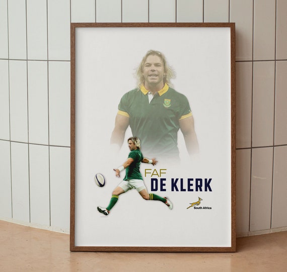 Faf De Klerk Poster Gift Idea Faf De Klerk South Africa Rugby Faf De Klerk Rugby Poster Klerk Poster Rugby Download