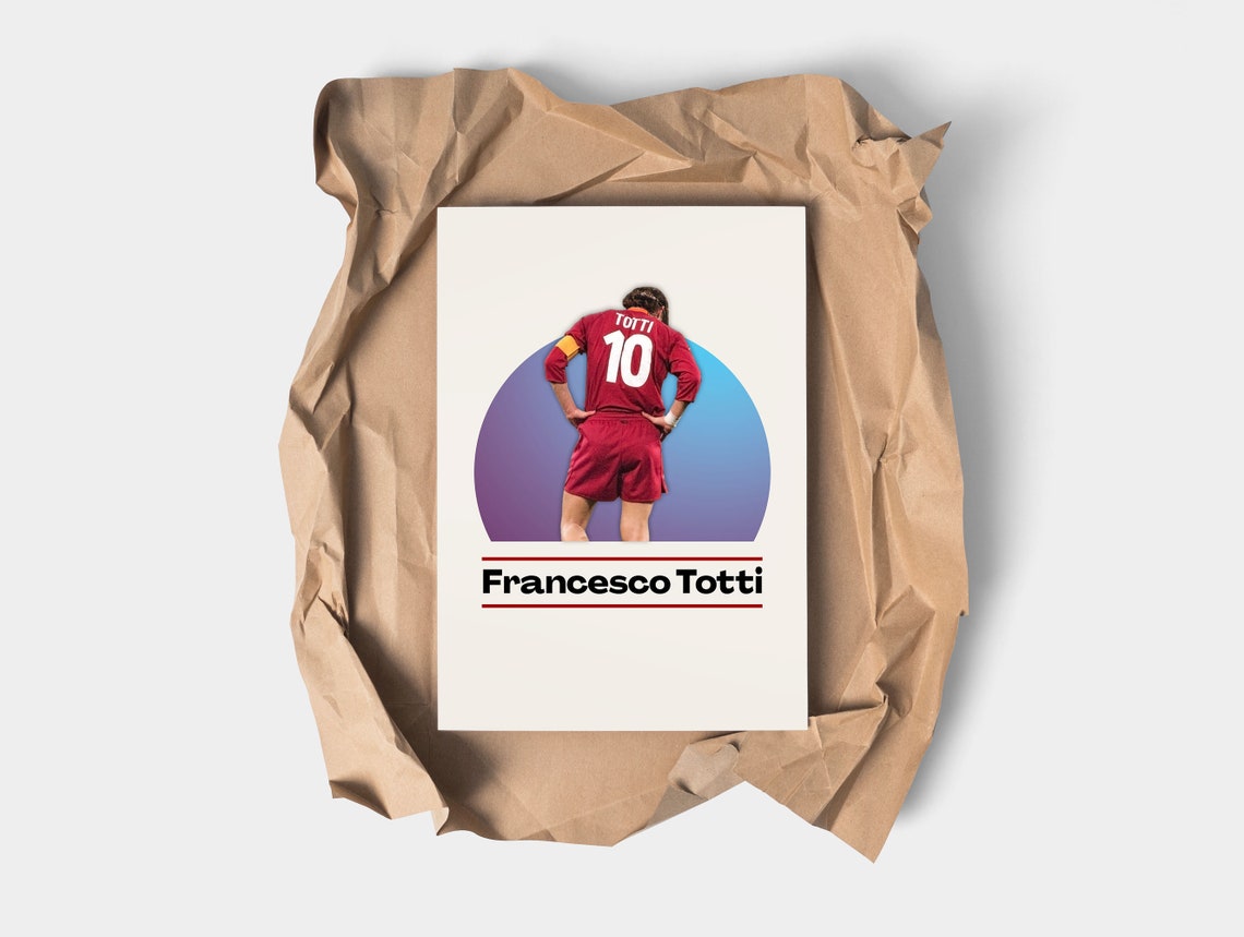 Francesco Totti Roma Legend Number 10 Jersey Back View Poster - Image 2