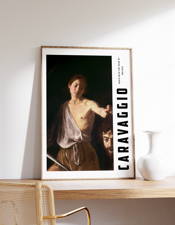 Caravaggio David With the Head of Goliath Baroque Drama Portrait Poster