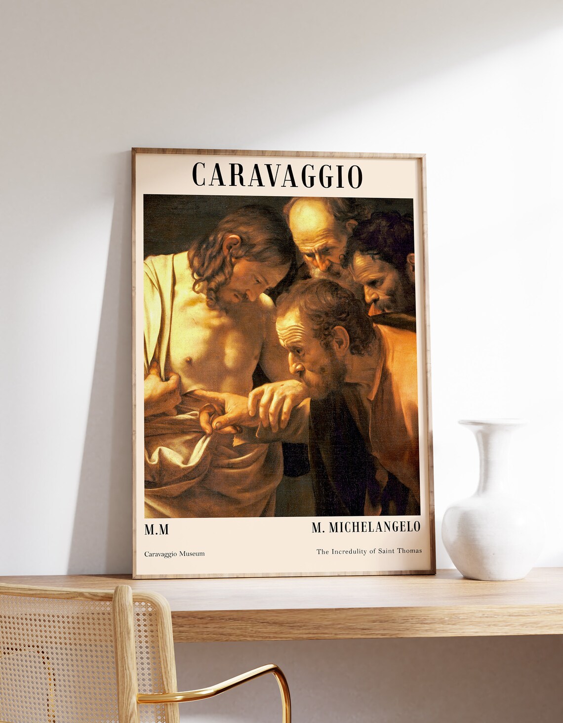 Caravaggio Poster Print Minimalist Art Modern Home Decor Farmhouse Baroque