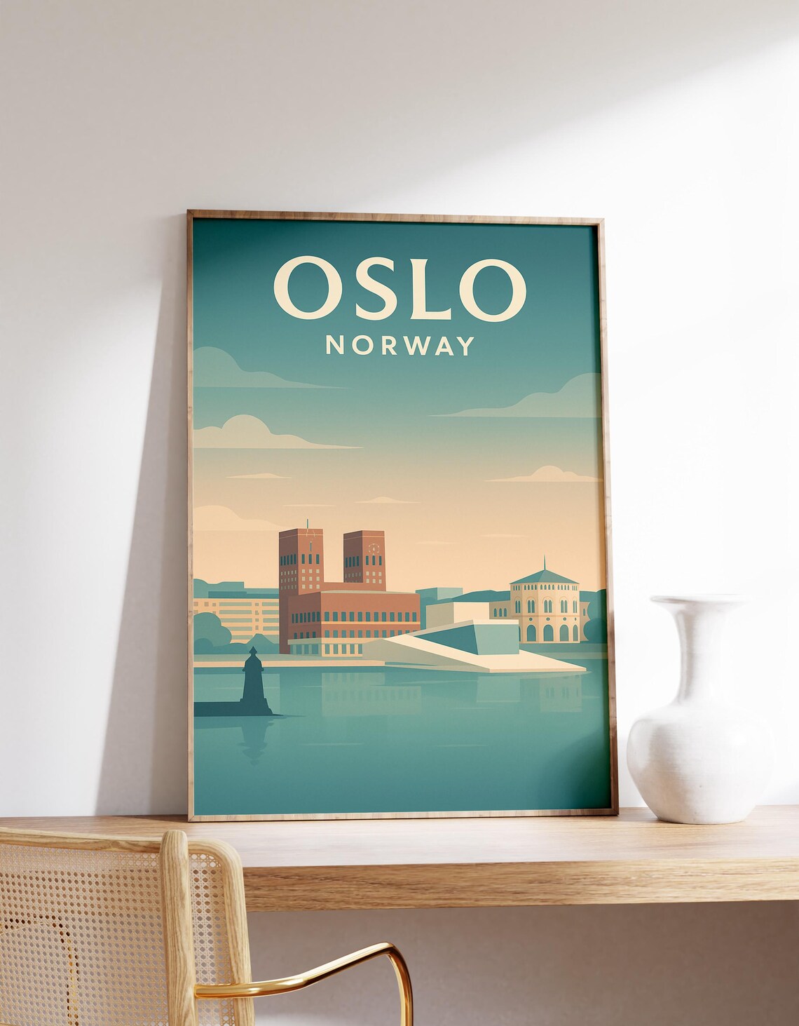Oslo Norway Opera House Travel Poster