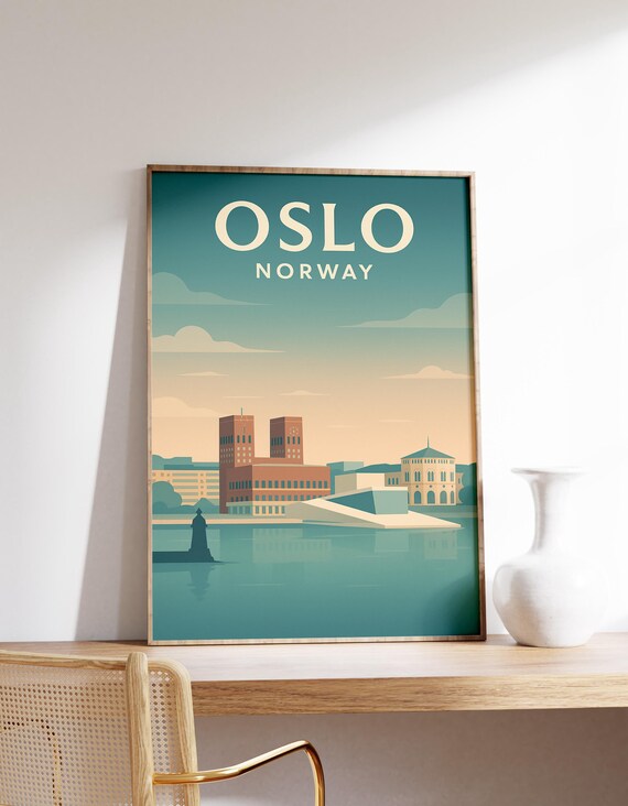 Oslo Norway Opera House Travel Poster