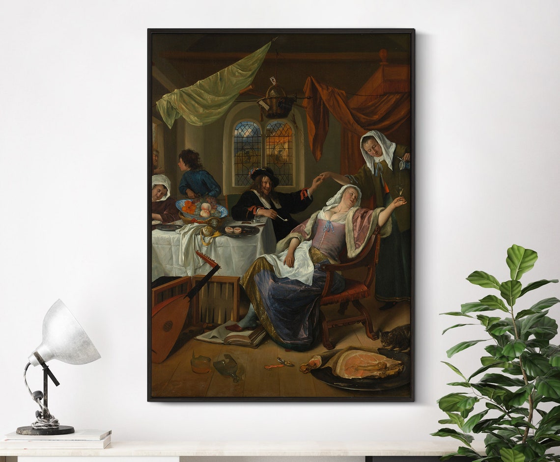 Jan Steen The Dissolute Household 1663 Dutch Masterpiece Poster