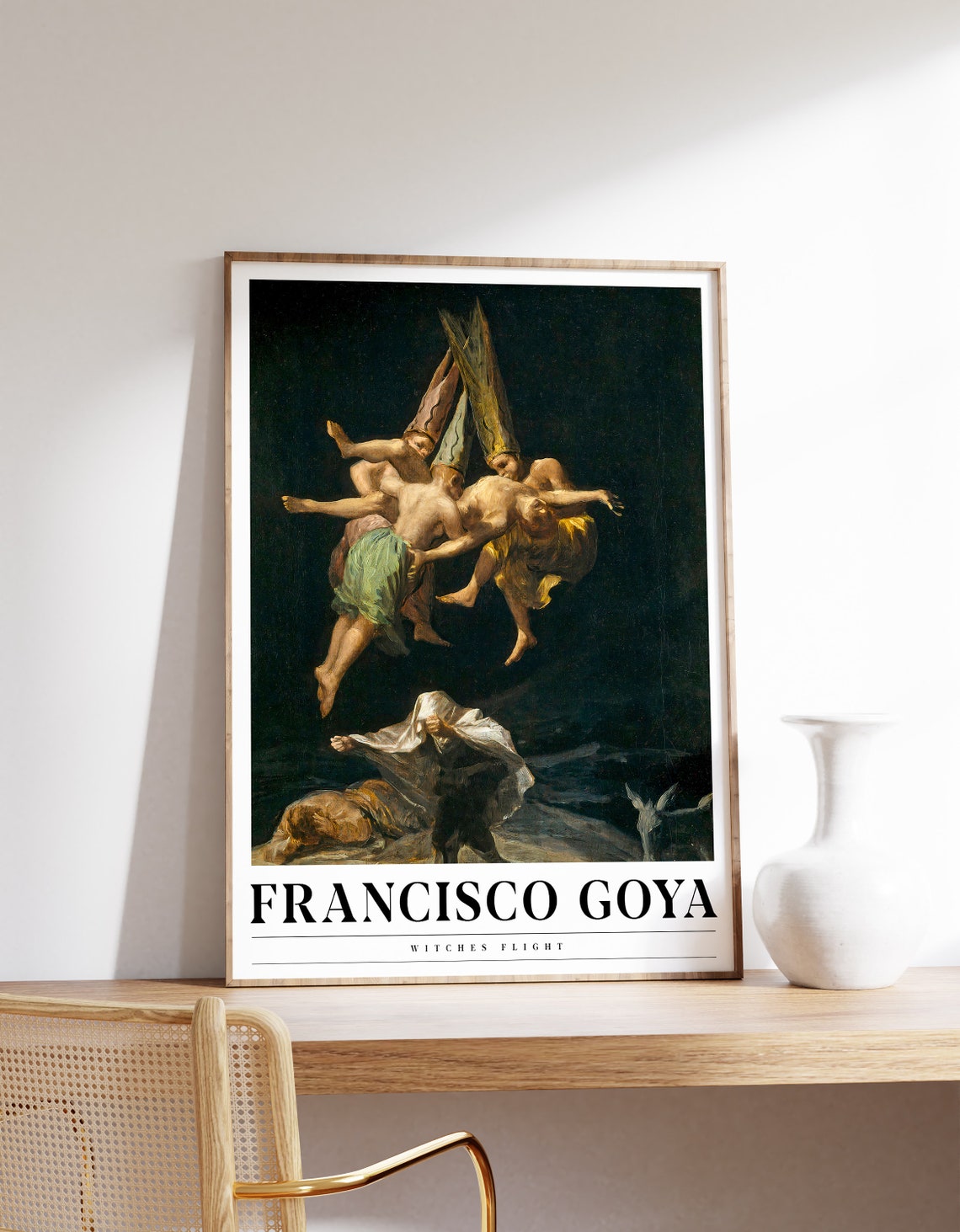 Francisco Goya Witches Flight Vintage Poster Night Gothic Art