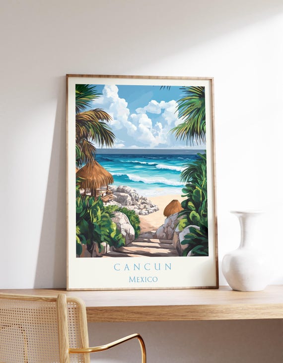 Cancun Travel Poster, Mexico