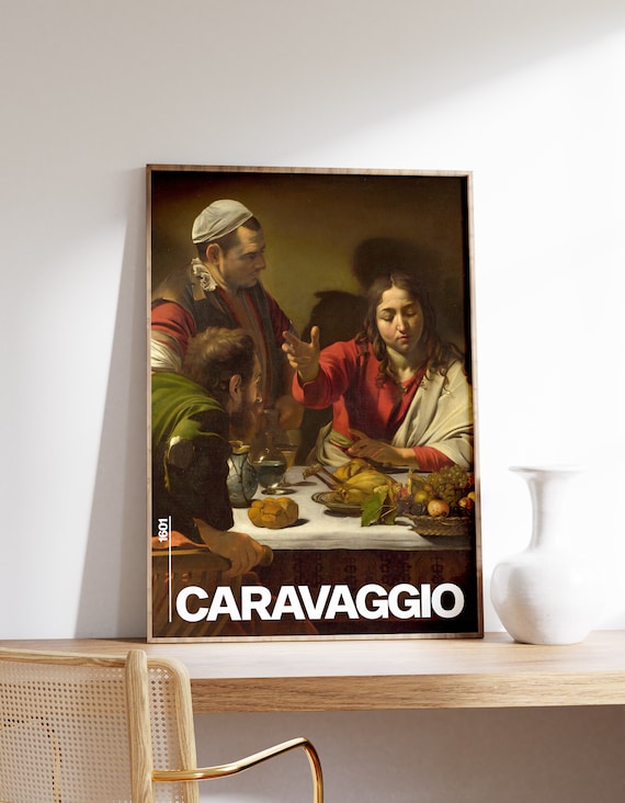 Baroque Art Print Caravaggio Renaissance Exhibition Poster Vintage Painting Museum Decor