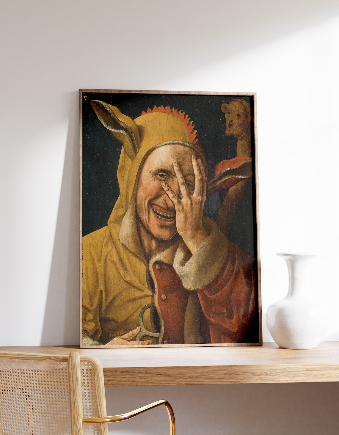 Laughing Fool, Vintage Painting Art Print