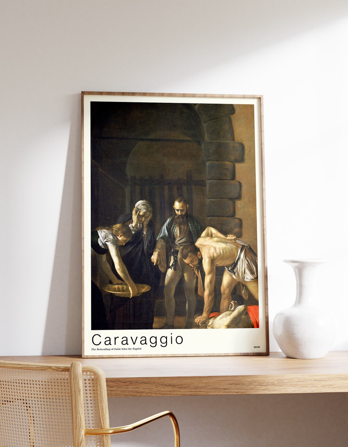Caravaggio Beheading Saint John The Baptist 1608 Museum Poster