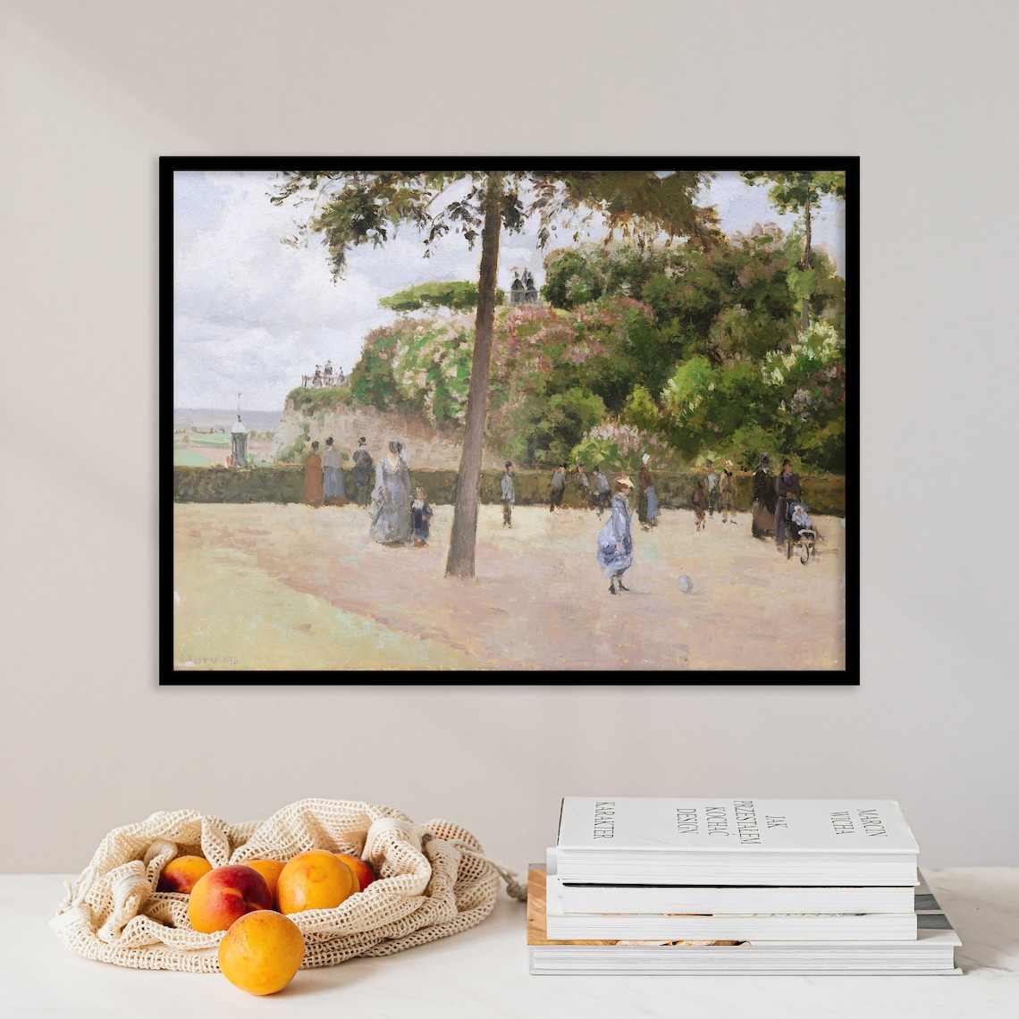 Pissarro Public Garden At Pontoise Park Scene Impressionist Poster