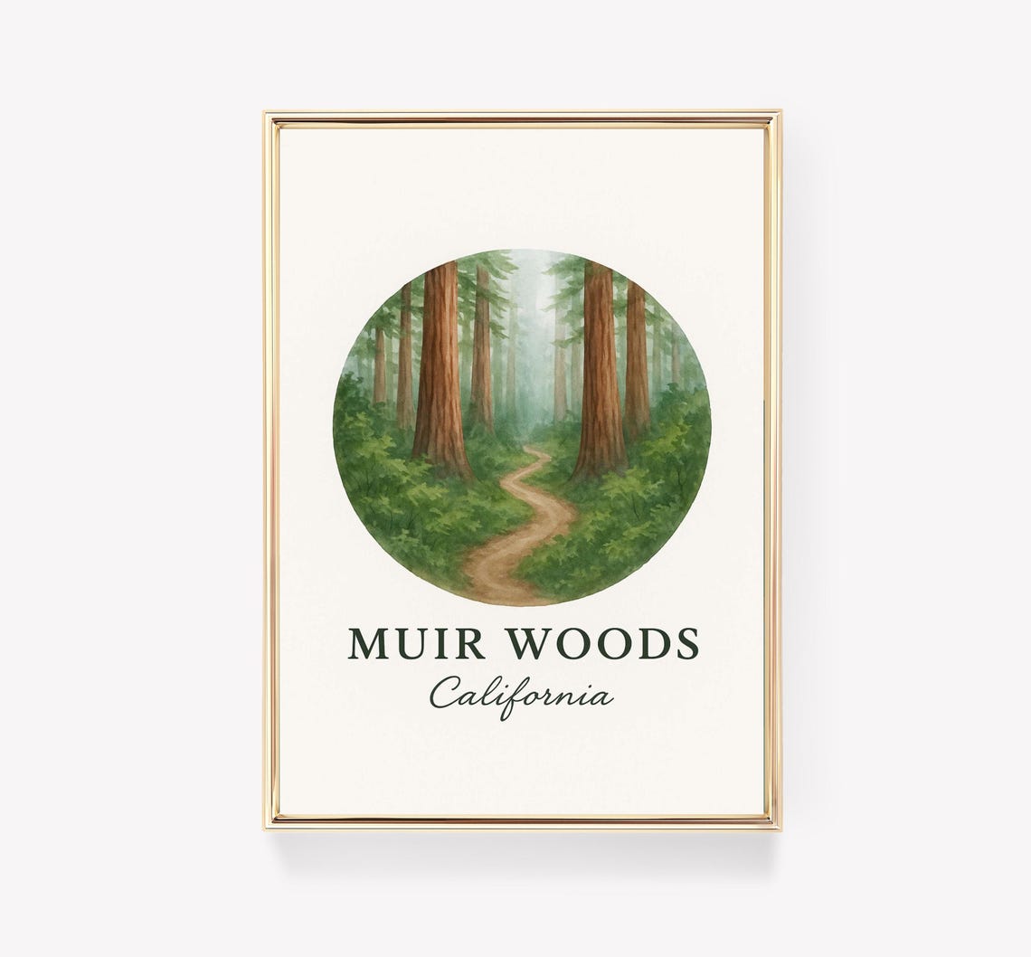 Muir Woods Vintage Travel Poster