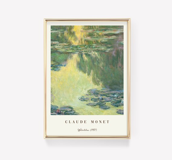Claude Monet Waterlilies 1907 Exhibition Museum Style Art Poster