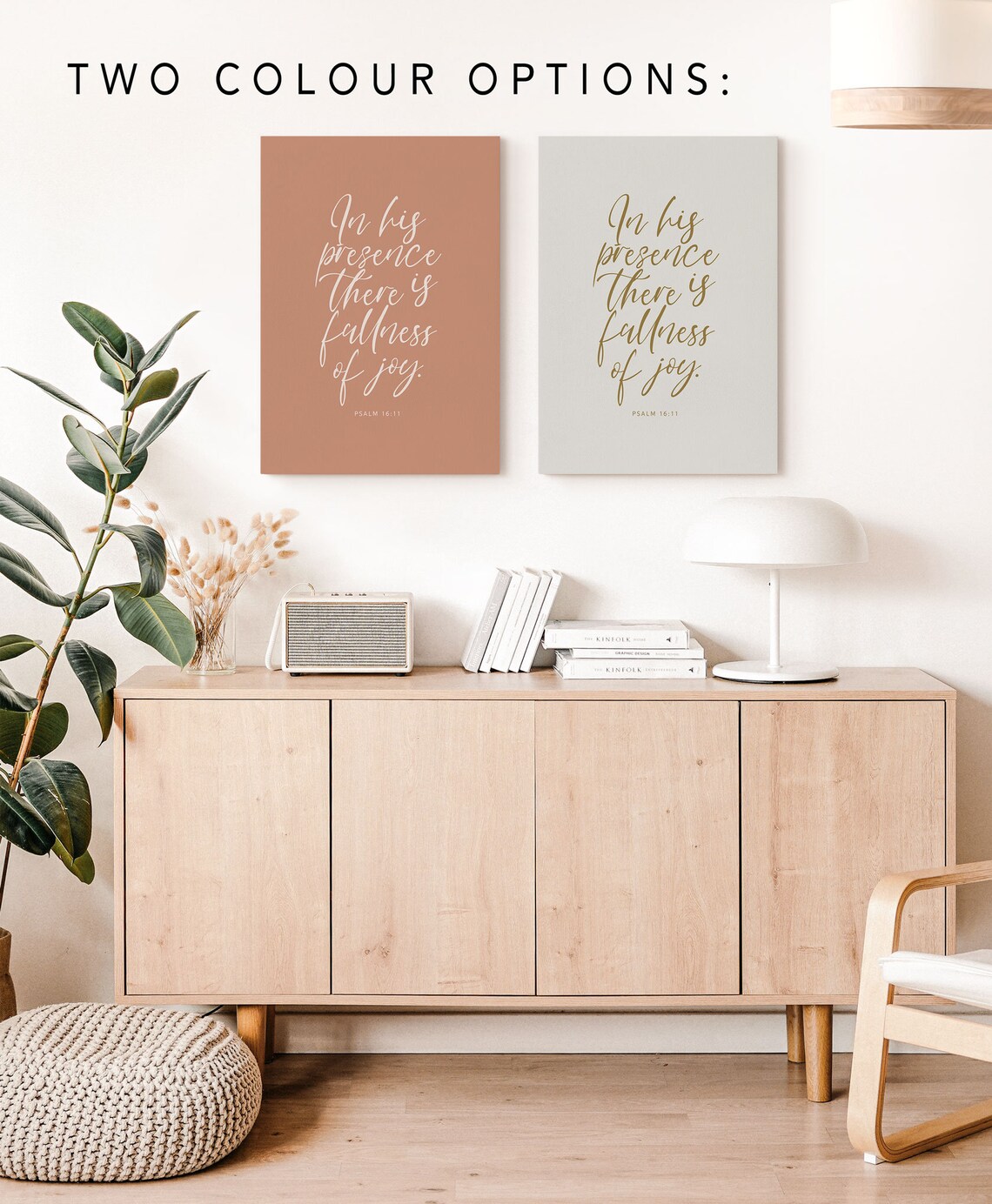 Psalm 16:11 In His Presence Fullness Of Joy Rust Bible Verse Poster Decor - Image 6