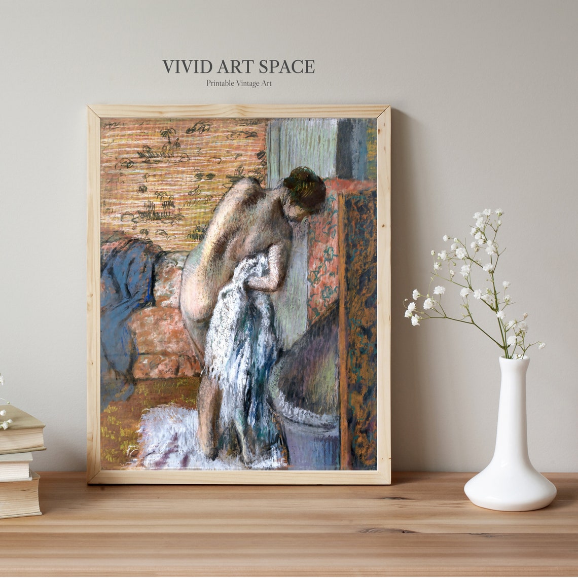 After the Bath by Edgar Degas Bathing Woman Impressionist Poster - Image 3