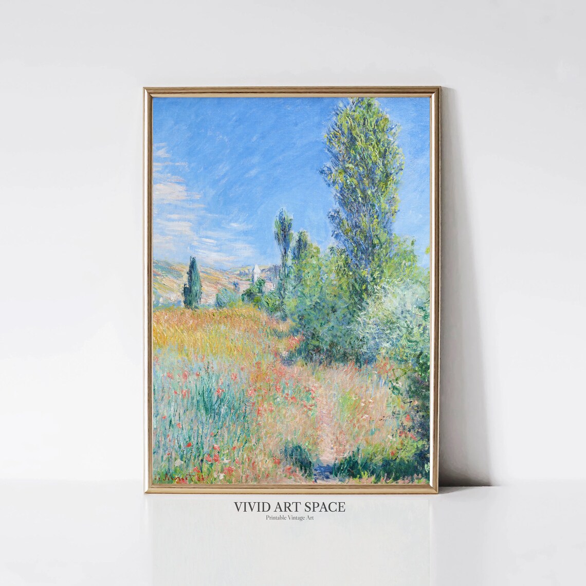 Monet-Inspired Landscape in Île Saint-Martin, Art Print