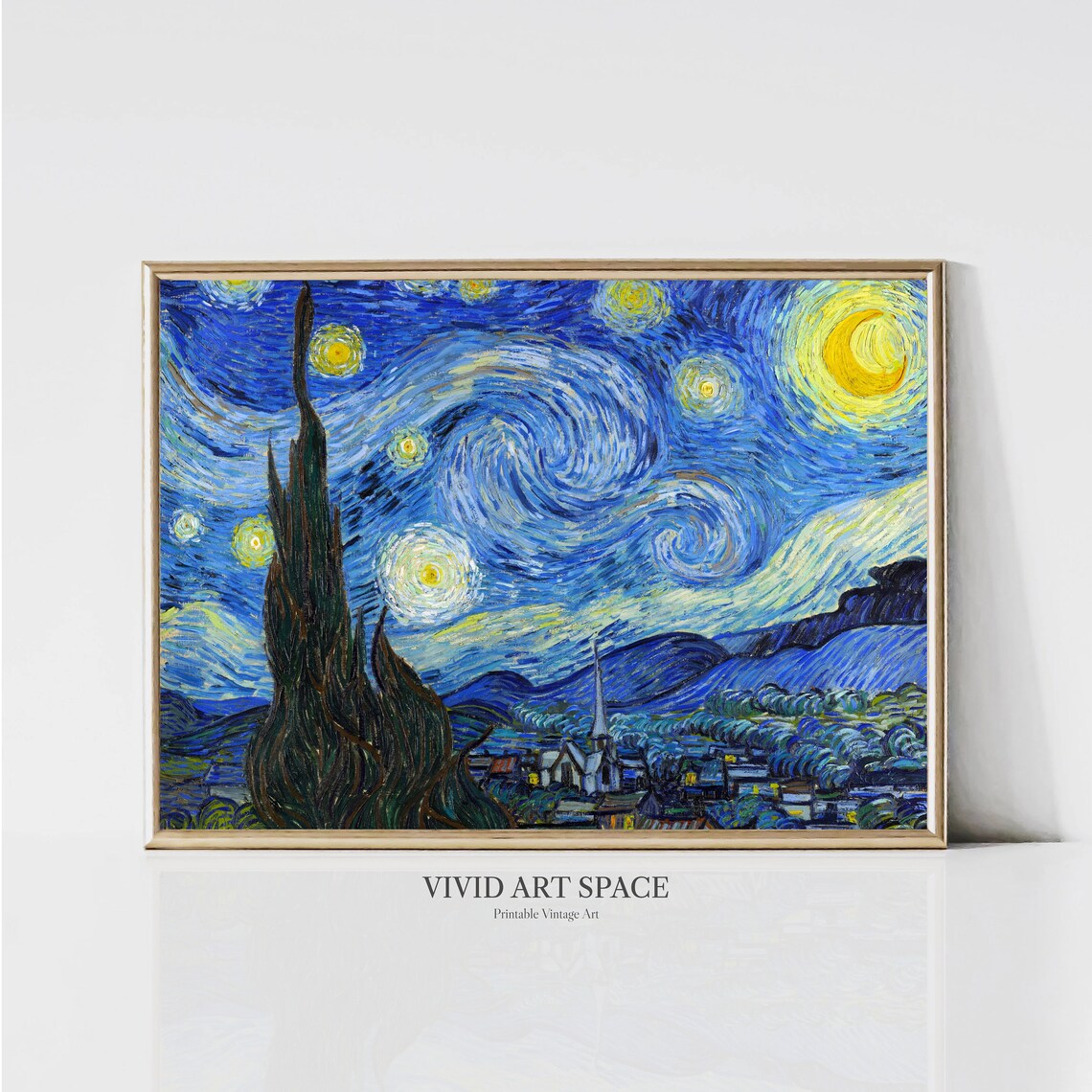 Van Gogh Starry Night Impressionist Landscape Art Print
