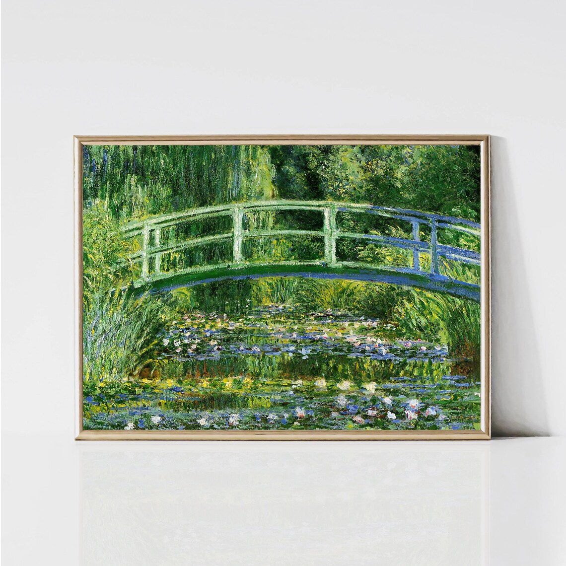 Claude Monet Water Lilies Japanese Bridge Art Print