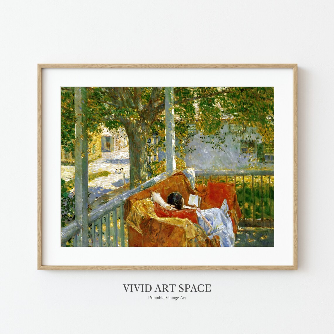 Couch On The Porch Vintage Landscape Painting Art Print - Image 3