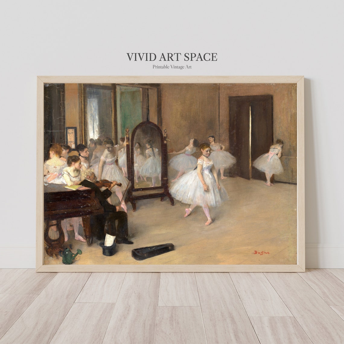 Degas The Ballet Class Studio Rehearsal Foyer White Tutus Poster - Image 2