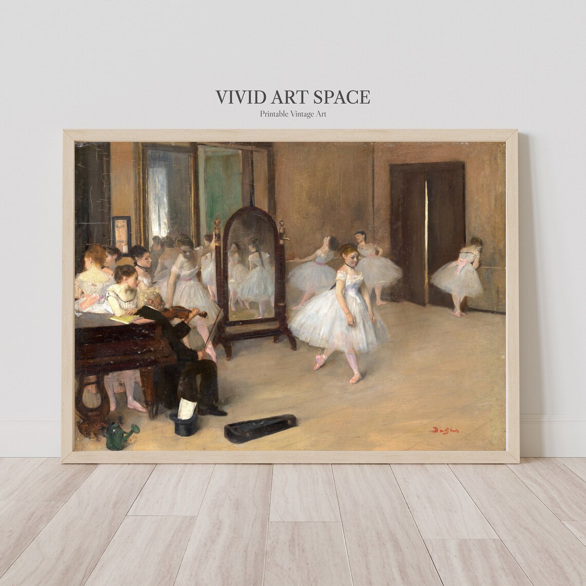 Edgar Degas Ballet Class Impressionist Ballerina Portrait Painting Ballet Dance Art Print Printable Wall Art - Image 2