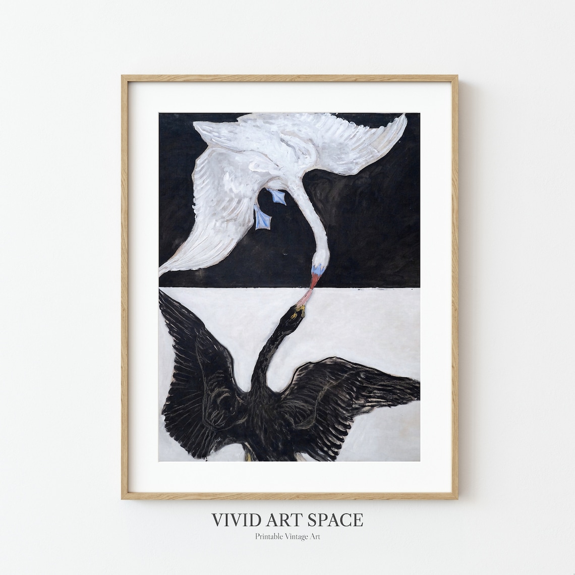 The Swan by Hilma Af Klint, Minimalist Art Print - Image 3