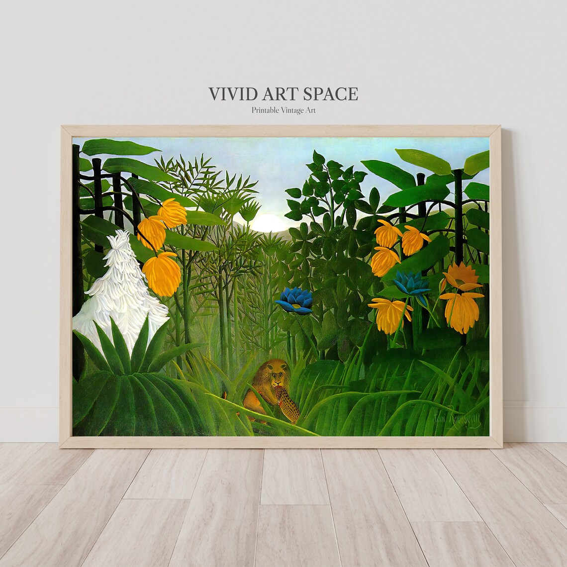 Henri Rousseau Repast of the Lion Dreamlike Jungle Scene Art Print - Image 2
