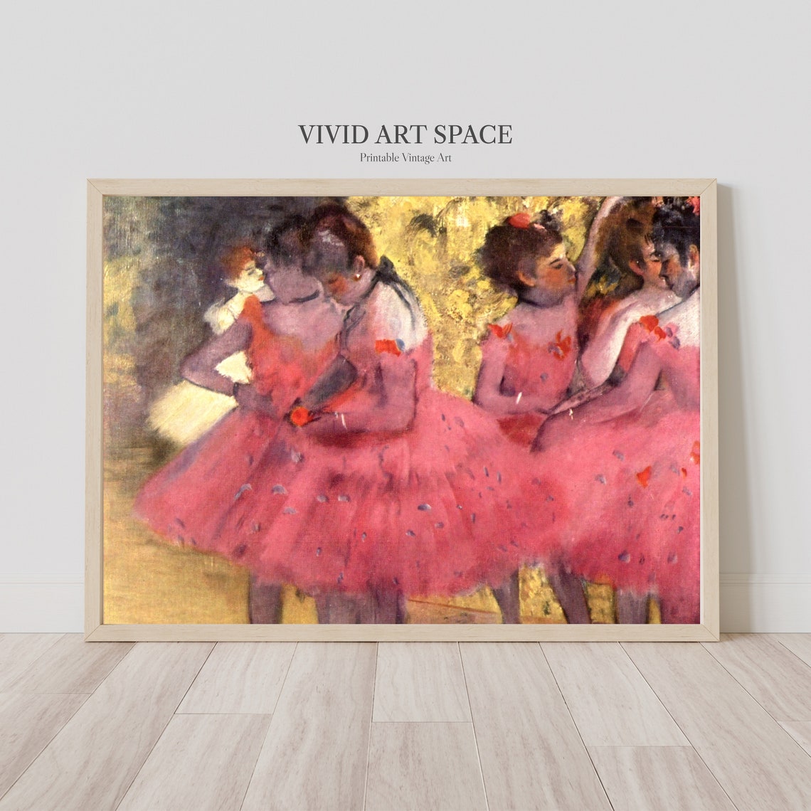 Degas Dancers In Pink Ballet Tutu Backstage Stage Portrait Poster - Image 2