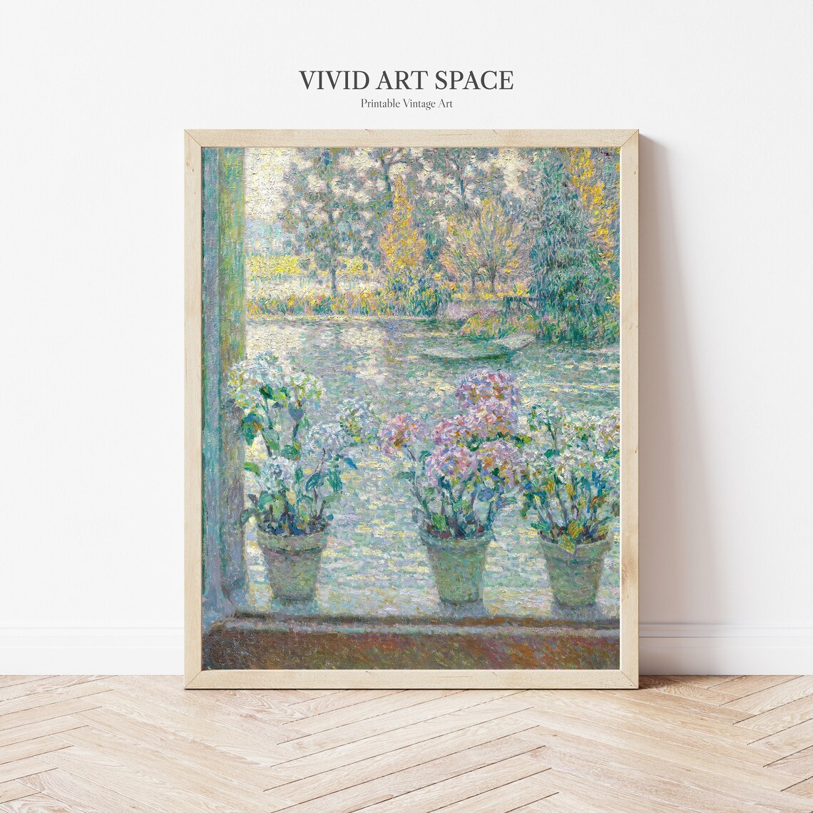 Blooming Hydrangeas Vintage French Landscape Art Print - Image 2