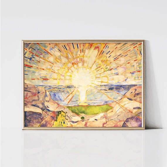 The Sun by Edvard Munch, Abstract Sea Landscape