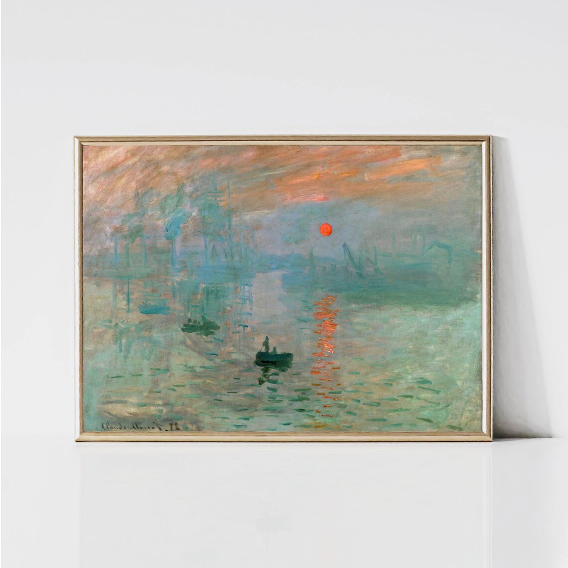 Claude Monet Impression Sunrise Abstract Landscape Art Print