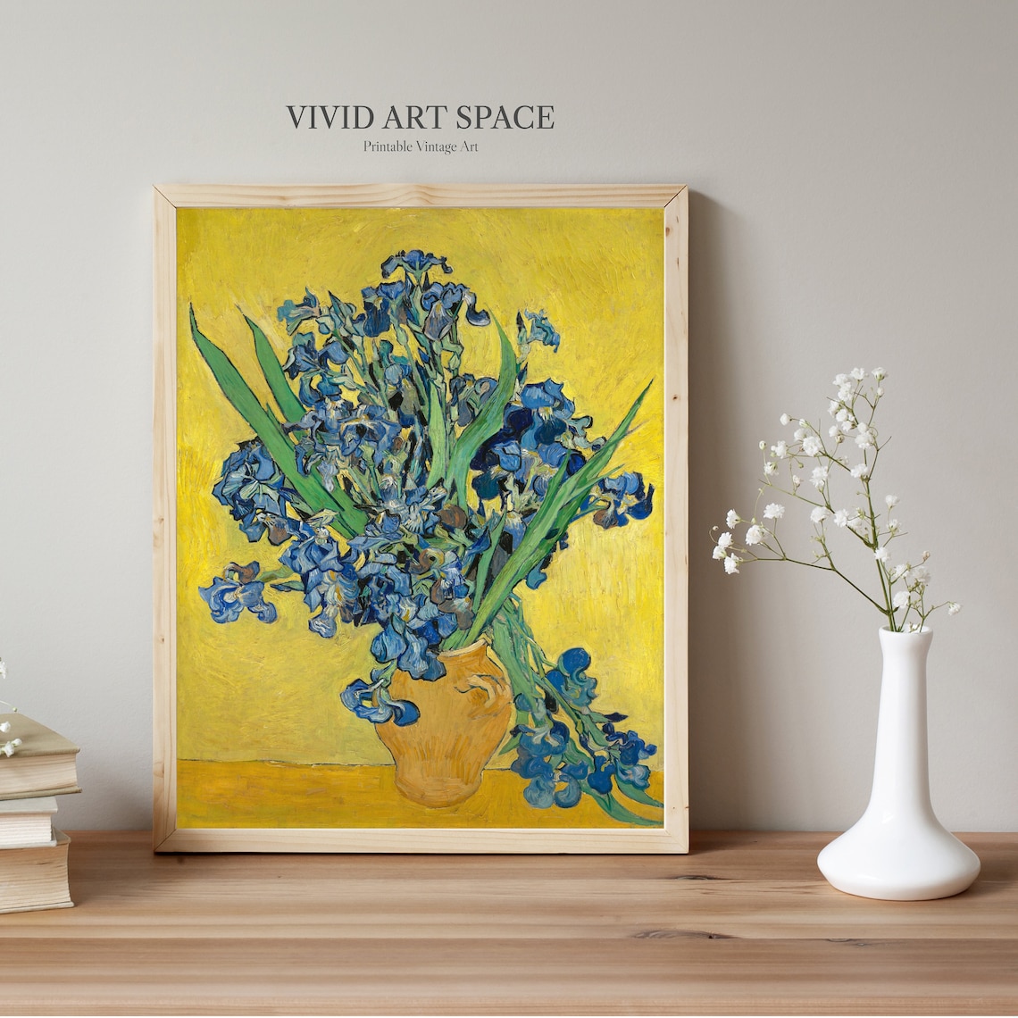 Van Gogh Irises 1890 Impressionist Floral Art Print - Image 3