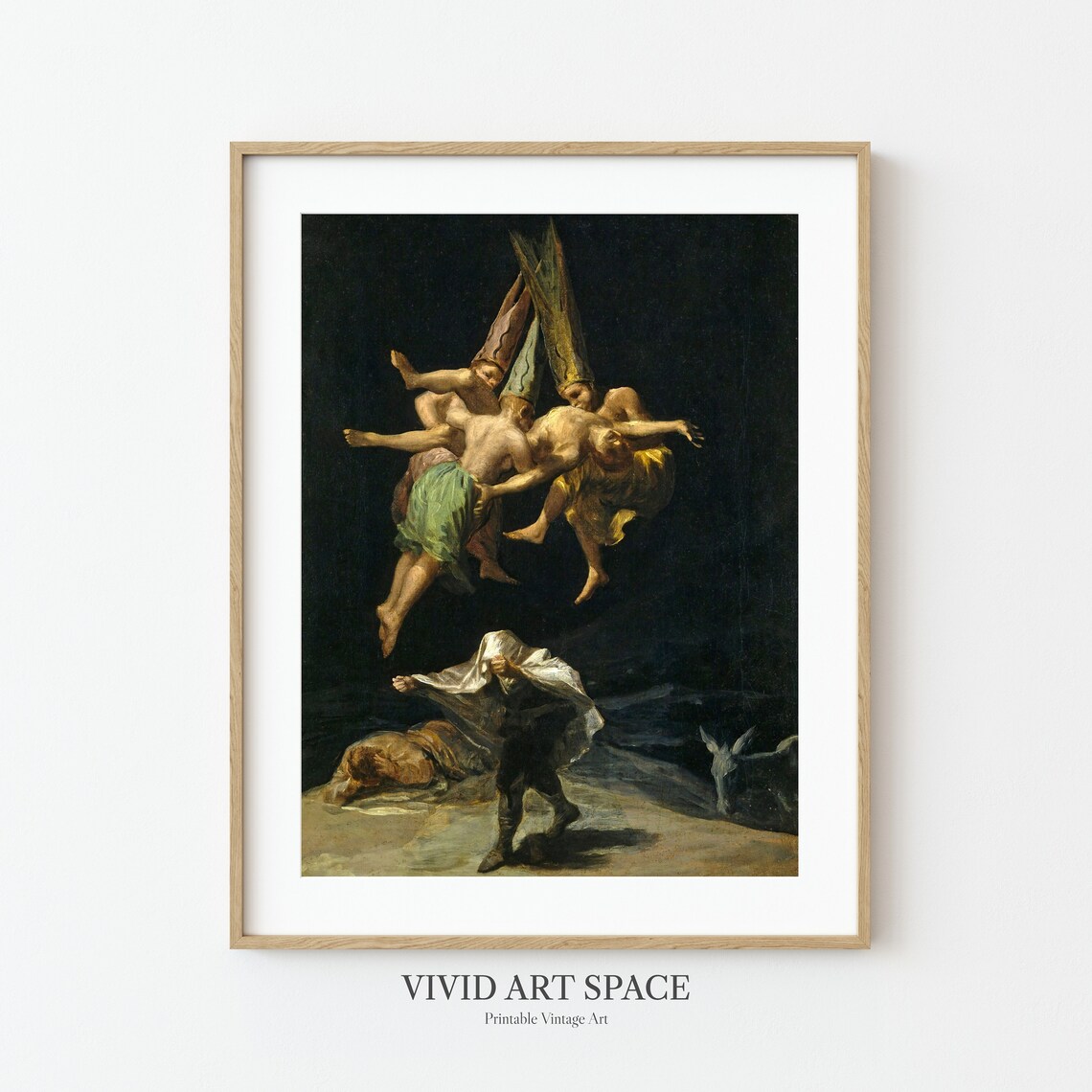 Francisco Goya Witches Flight Romanticism Art Print - Image 2