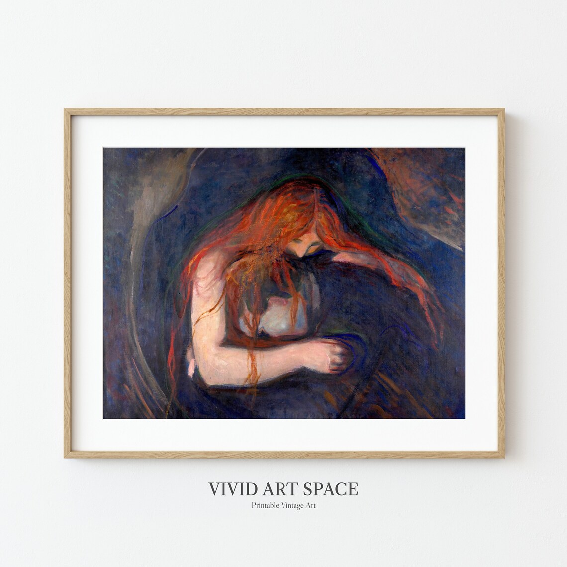 Edvard Munch Love And Pain Expressionist Portrait Print - Image 3