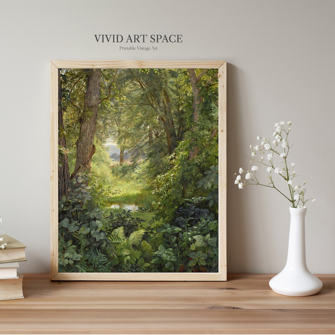 Woodland Landscape Vintage Landscape Art Print - Image 2