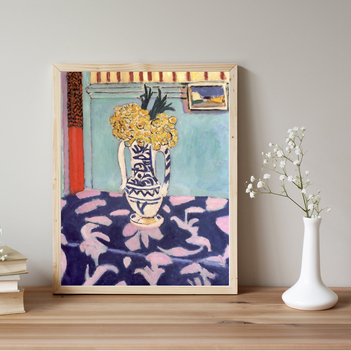 Henri Matisse Yellow Mimosa Vase Bright Fauvist Floral Print - Image 2