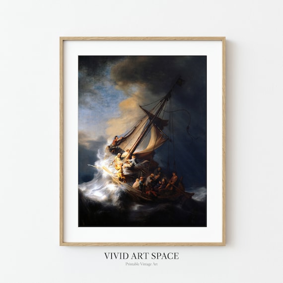 The Storm on the Sea of Galilee, Rembrandt Art Print