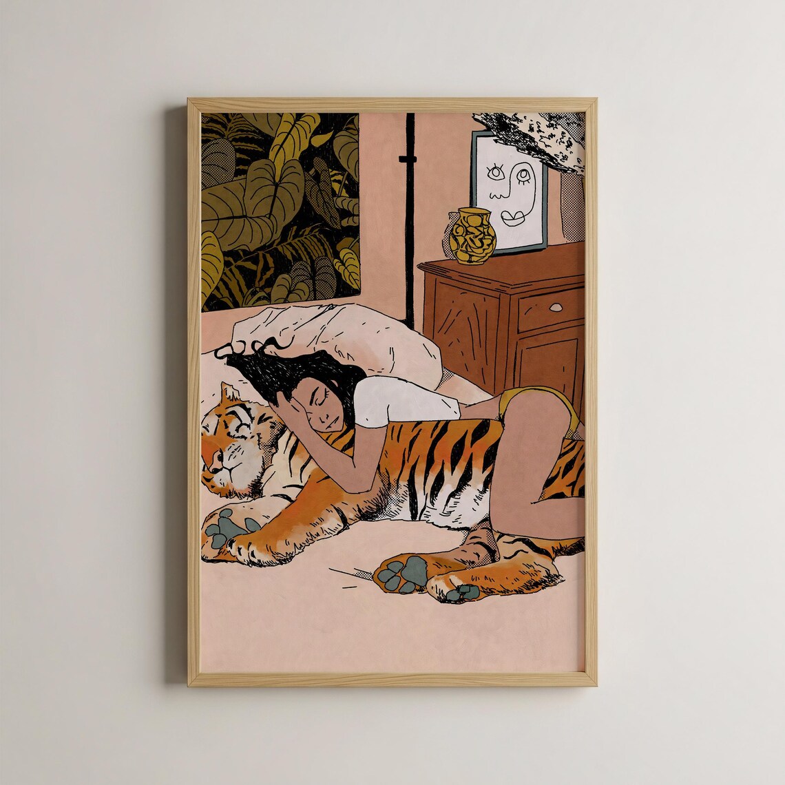 Jungle Animal Print Poster, Modern Bedroom Decor