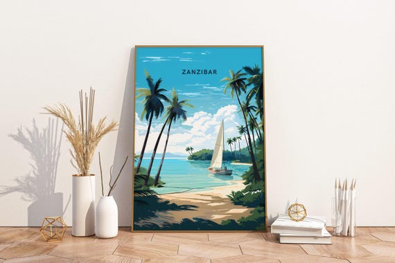 Pristine Beaches Of Zanzibar Tanzania Travel Poster Print Wal