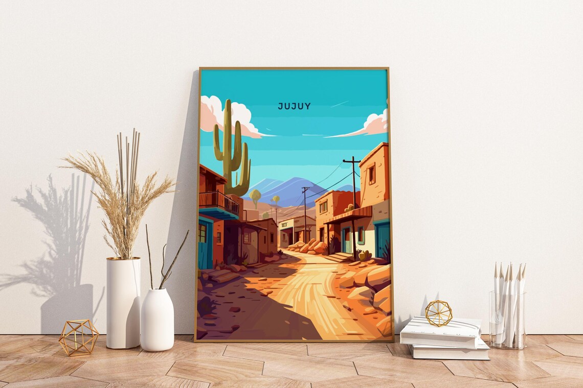 Jujuy Argentina Travel Print Poster Wall Art Vintage Decor