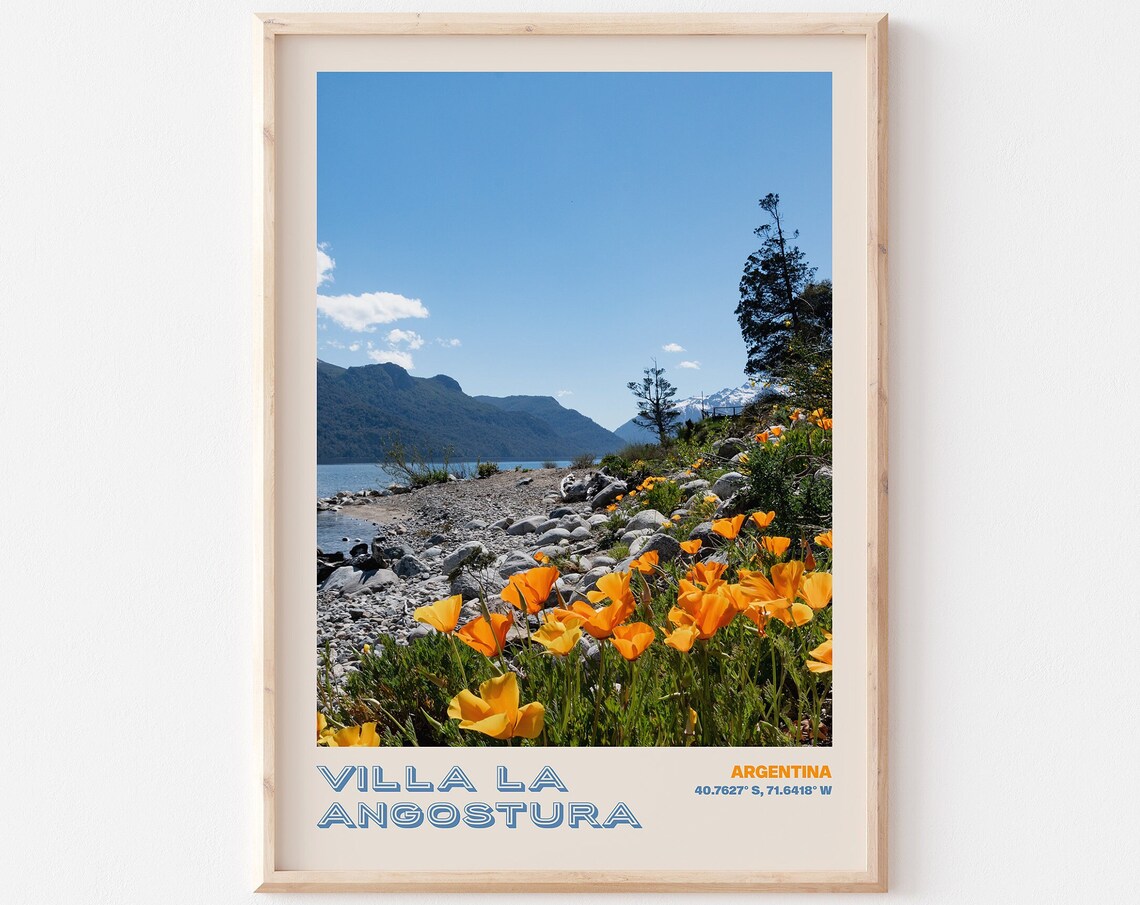 Villa La Angostura Travel Poster, Argentina