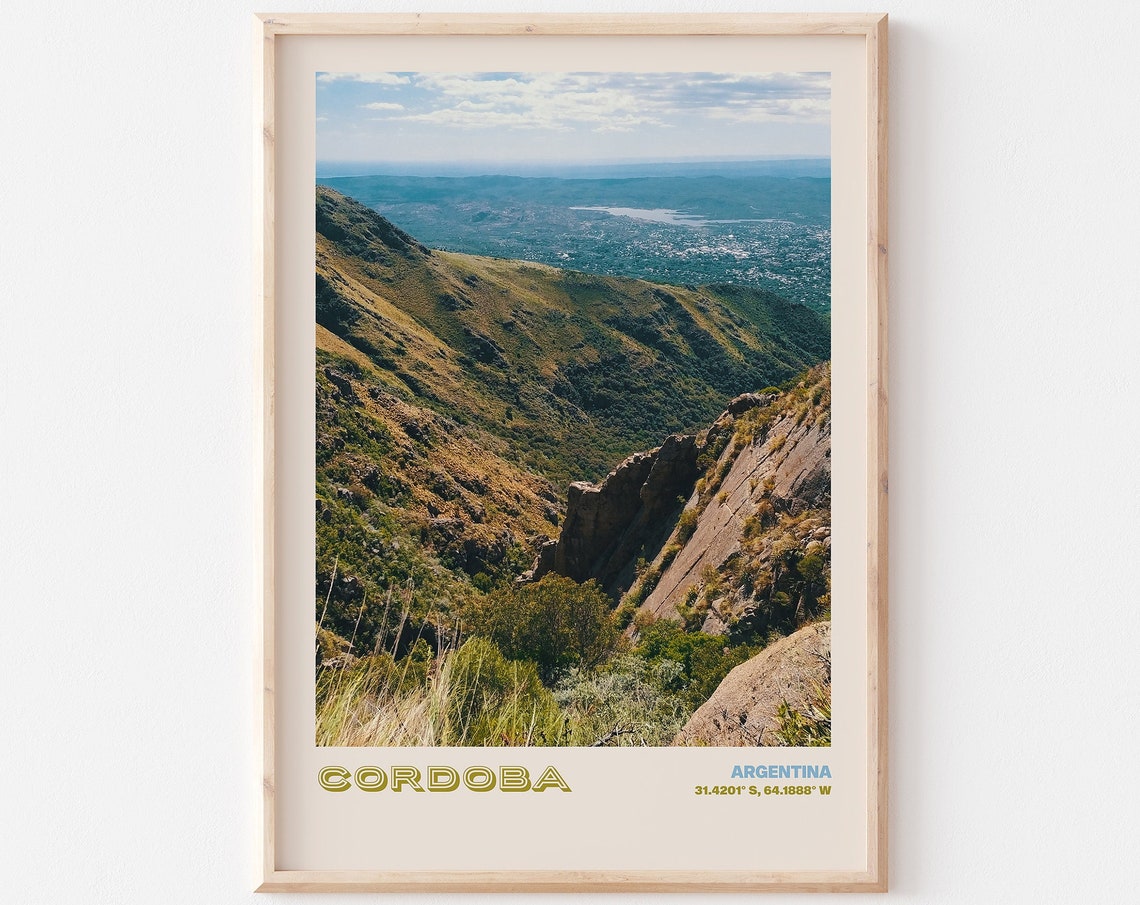 Cordoba Travel Poster Cordoba Print Cordoba Photo Print Cordoba Wall Decor Cordoba Travel Art Argentina Picture Cordoba 3