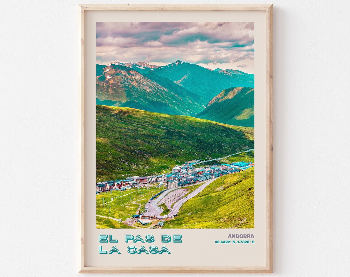 El Pas de la Casa Andorra Mountain Village Green Valley Poster