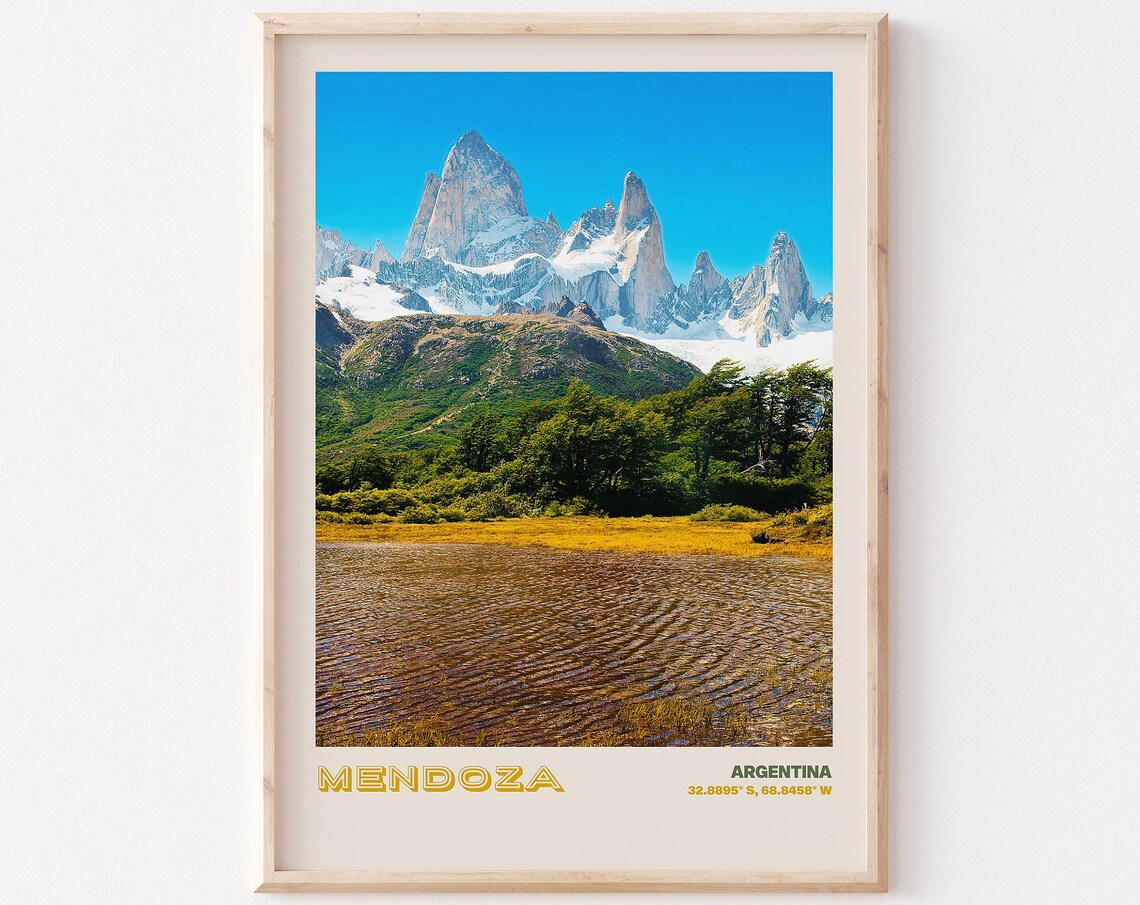 Mendoza Travel Poster Mendoza Print Mendoza Photo Print Mendoza Wall Decor Mendoza Travel Art Argentina Picture Mendoza 5