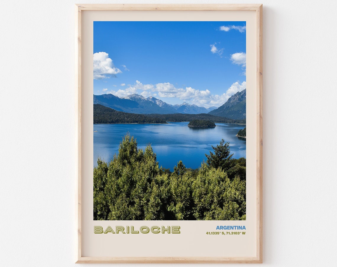 Bariloche Travel Poster Bariloche Print Bariloche Photo Print Bariloche Wall Decor Bariloche Travel Art Argentina Picture Bariloche 4