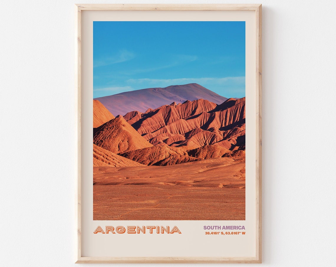 Argentina Travel Poster Argentina Print Argentina Photo Print Argentina Wall Decor Argentina Travel Art Argentina Picture Argentina 9