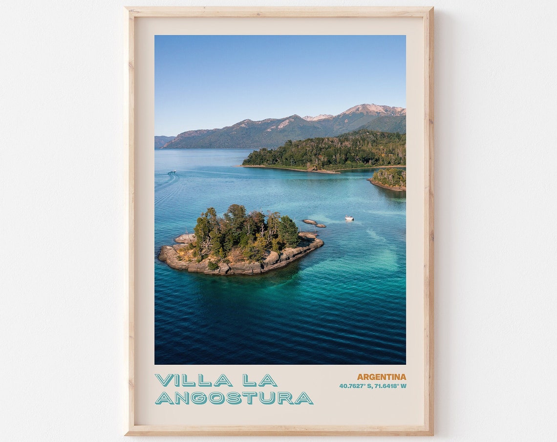 Villa La Angostura Travel Poster Angostura Print Angostura Photo Print Angostura Wall Decor Angostura Travel Art Argentina Angostura 2