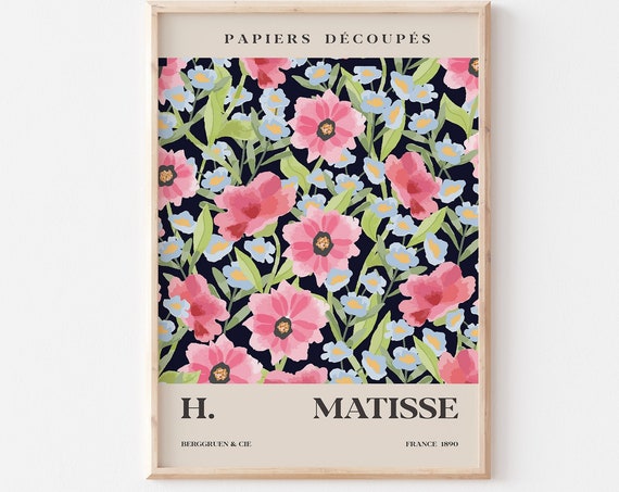 Bold Flower Market Prints Matisse Flower Poster Matisse Cut Out Matisse Print Matisse Plant Flower A2 A3 A4 A5