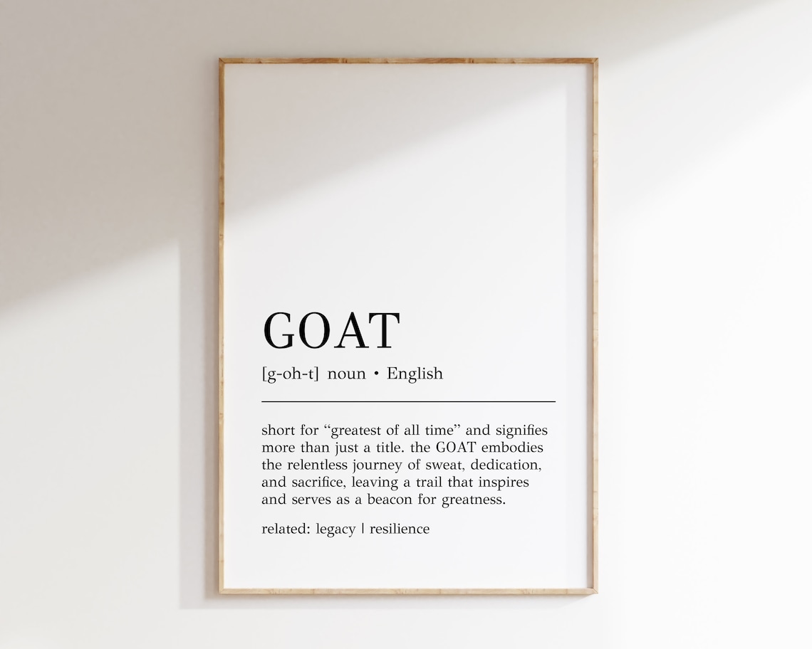 Goat Definition Art Print, Office Decor Gift